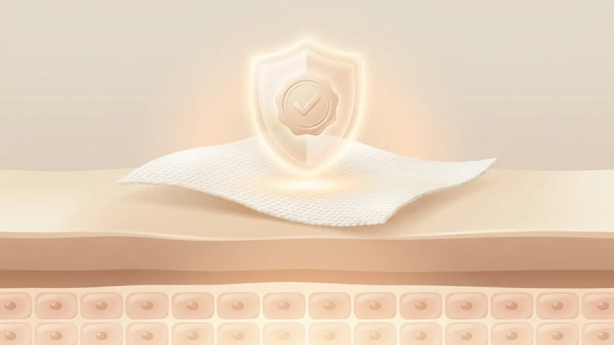 Étiquettes de certifications indépendantes garantissant la haute qualité dermatologique des vêtements en coton.