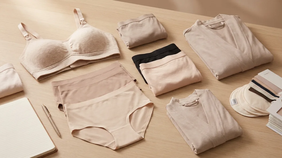 Constituer sa garde-robe de lingerie post-partum.