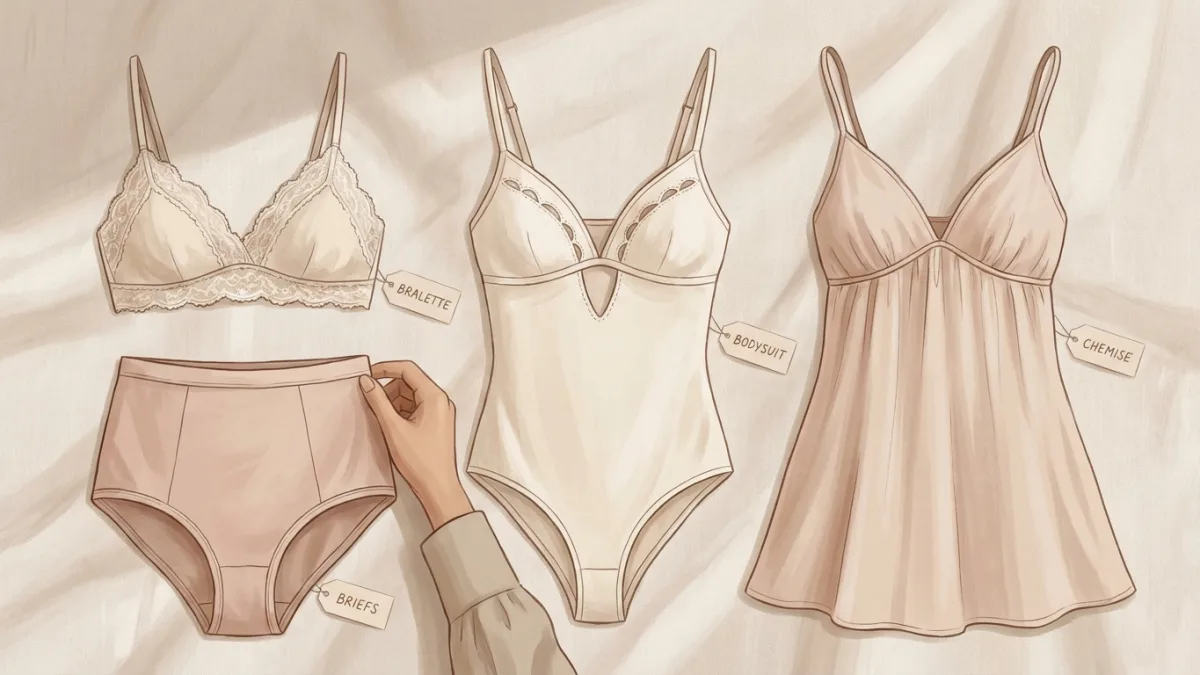 Typologie des pièces sexy en coton naturel.